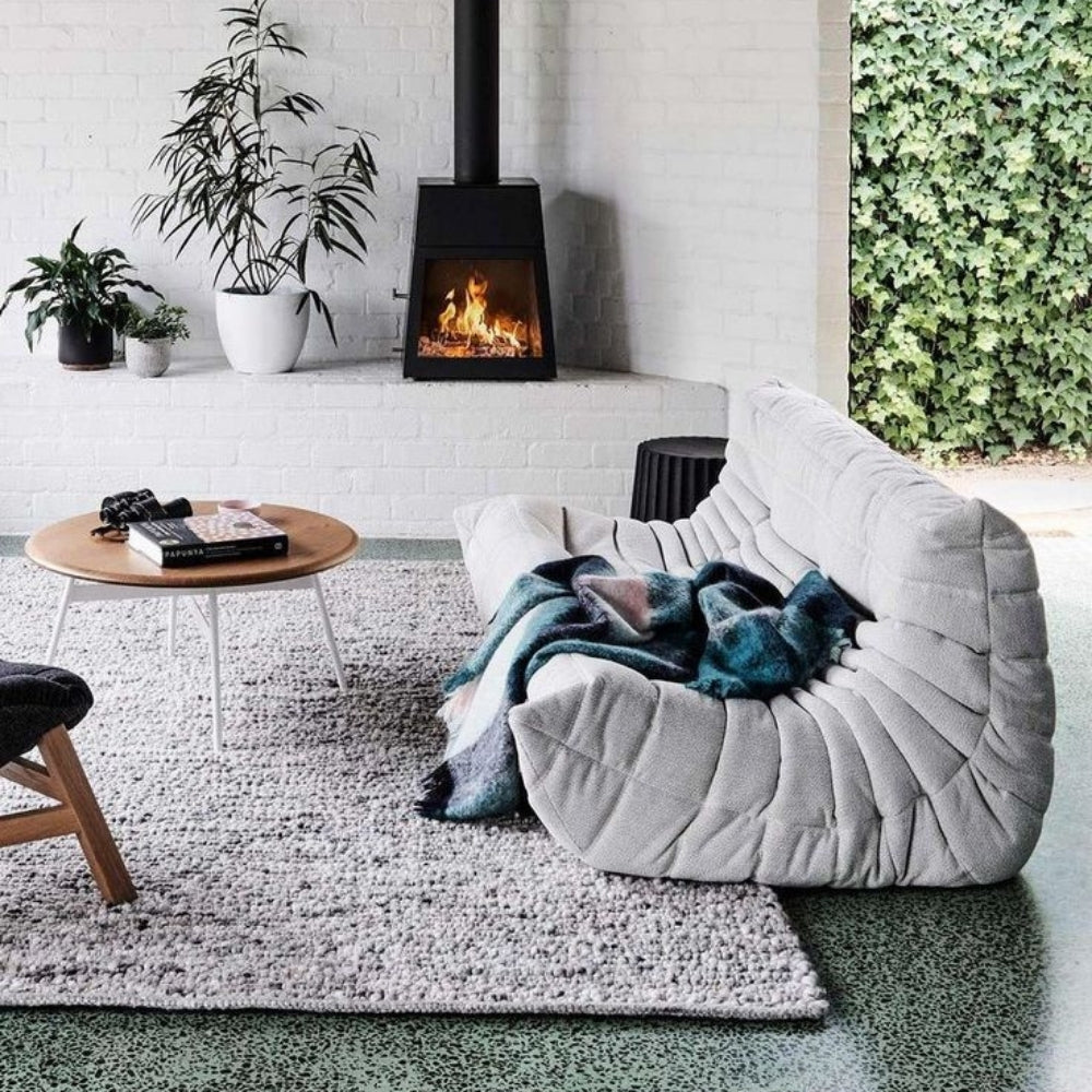 Koto Classic - Canapé Togo Compressé Gris 2 Places