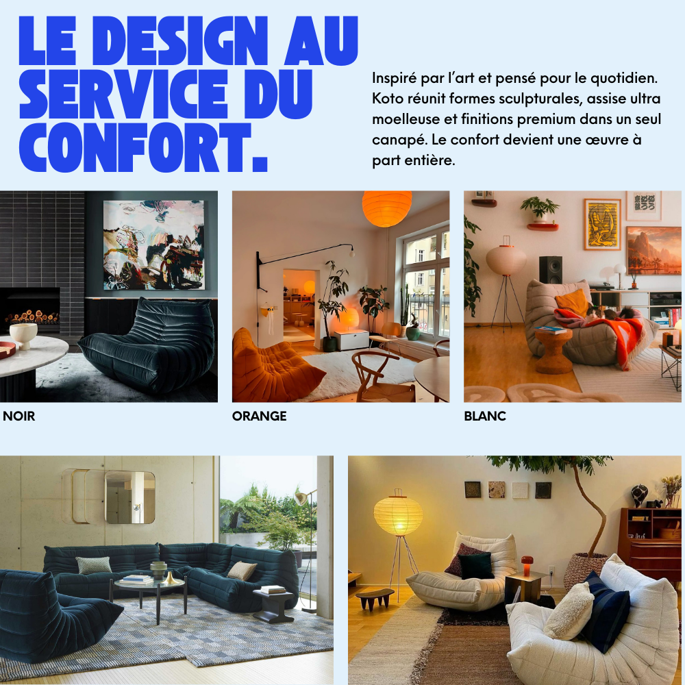 Koto Mini - Fauteuil Togo Compressé Jaune