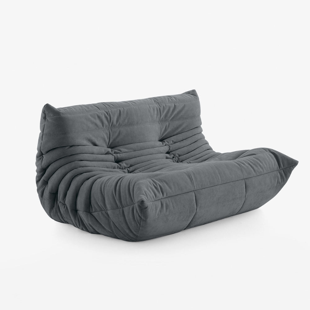 Koto Classic - Canapé Togo Compressé Gris 2 Places