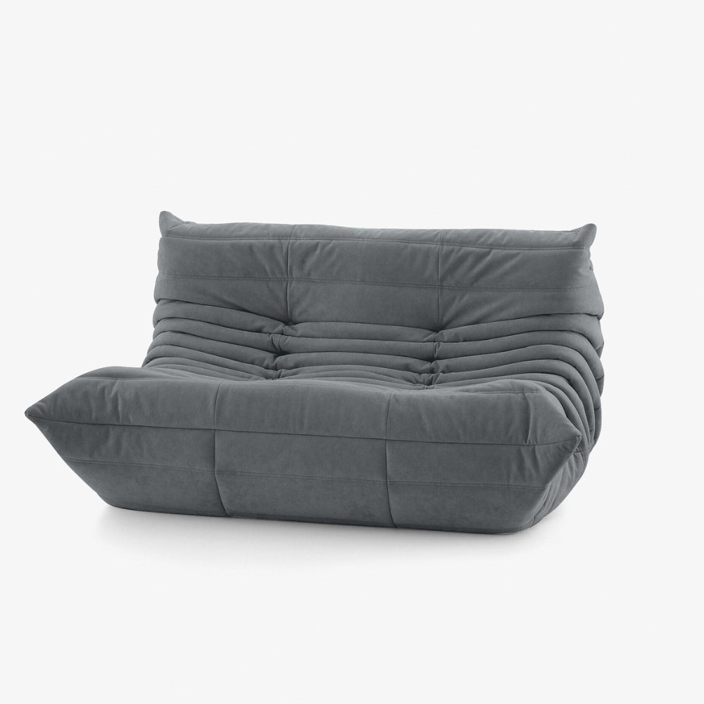 Koto Classic - Canapé Togo Compressé Gris 2 Places