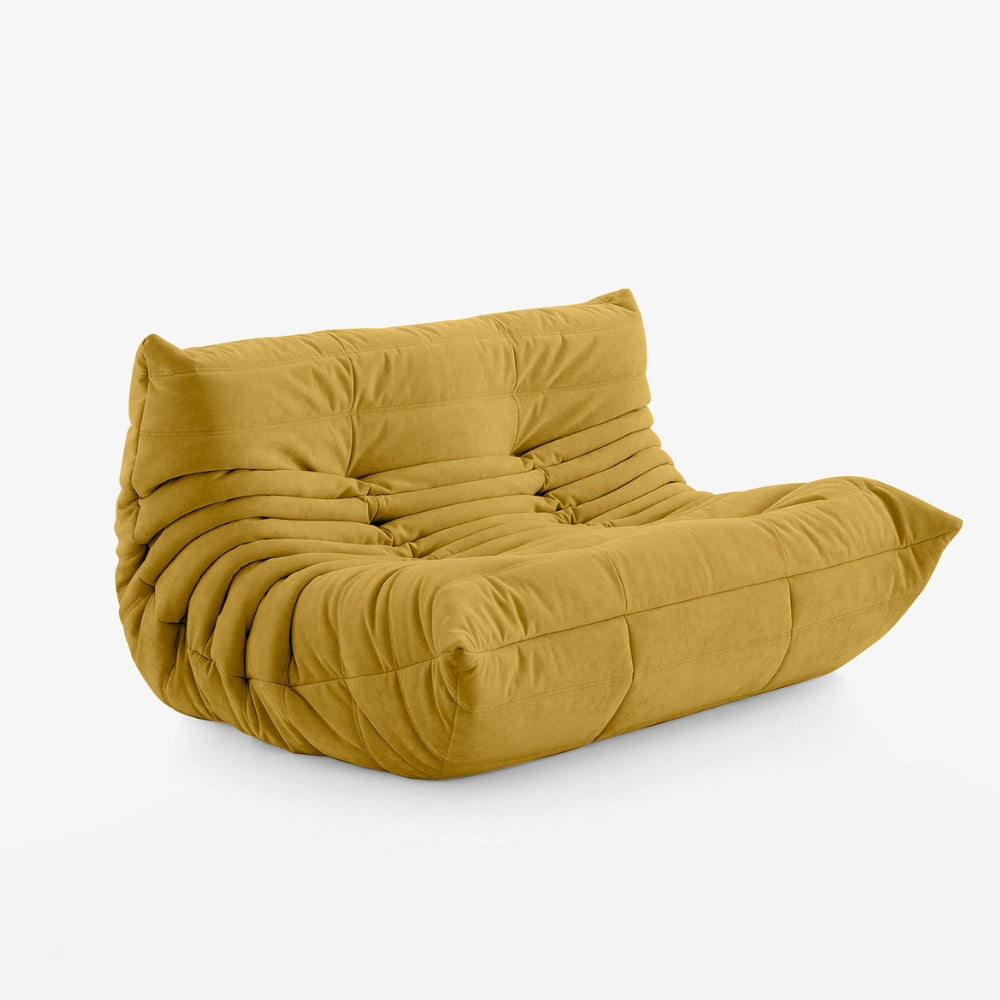 Koto Classic - Canapé Togo Compressé Jaune 2 Places
