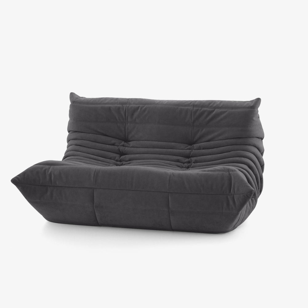 Koto Classic - Canapé Togo Compressé Noir 2 Places