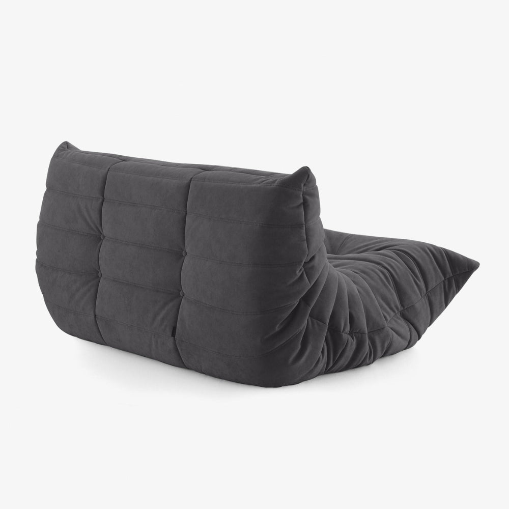 Koto Classic - Canapé Togo Compressé Noir 2 Places