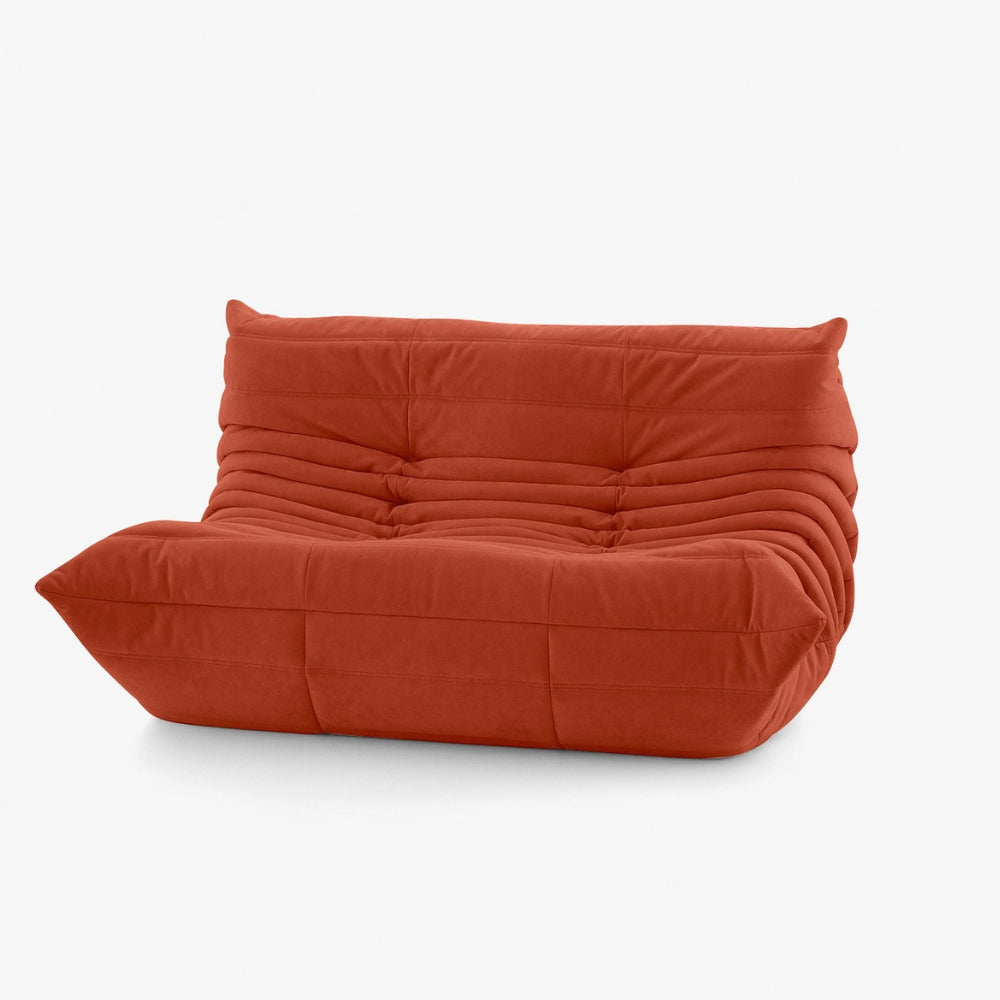 Koto Classic - Canapé Togo Compressé Orange 2 Places