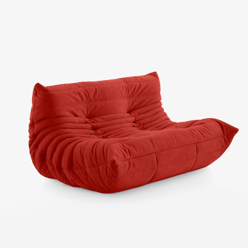 Koto Classic - Canapé Togo Compressé Rouge 2 Places