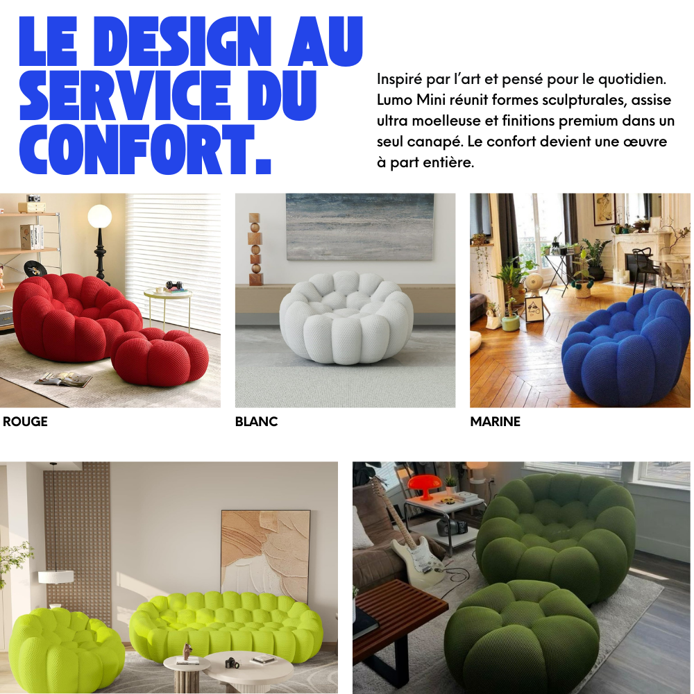 Lumo Mini - Fauteuil Bubble Compressé Rouge